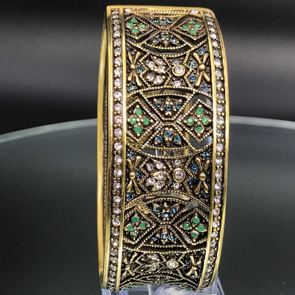 Heidi Daus Hinged Bangle - PRISTINE - Picture 1 of 6